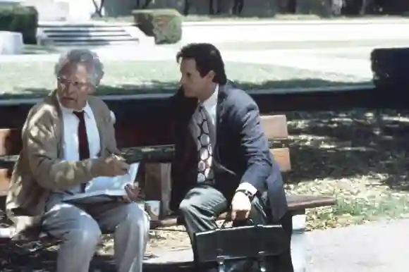 Sam Wanamaker and Robert Hays in 'Running Against Time'