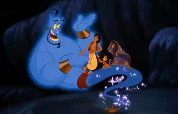Robin Williams as "Genie" in the 1992 animated feature Aladdin.