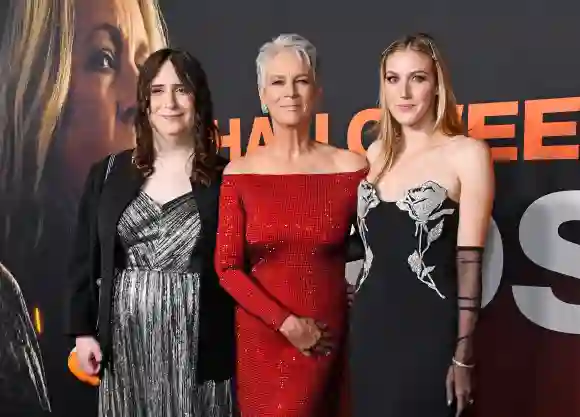 Ruby Guest, Jamie Lee Curtis, Annie Guest à la première de Halloween Ends