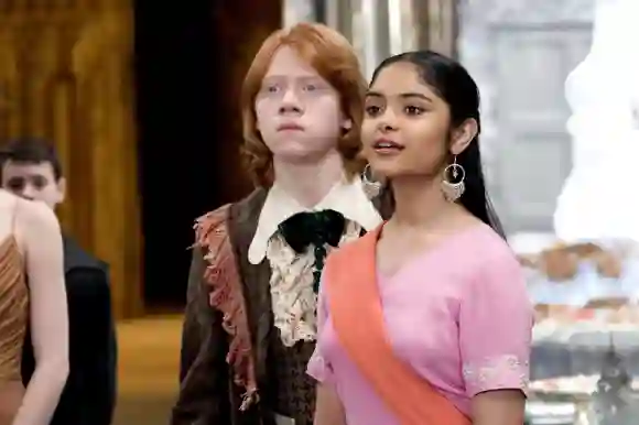 Rupert Grint and Afshan Azad in Harry Potter