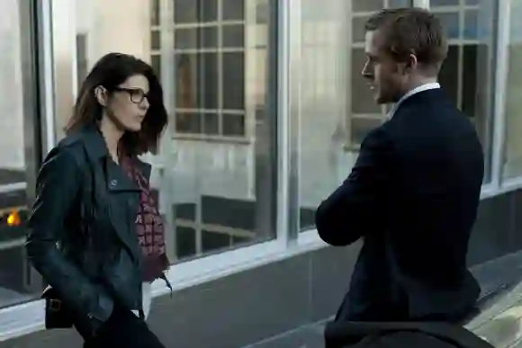 Marisa Tomei and Ryan Gosling in 'The Ides of March'.