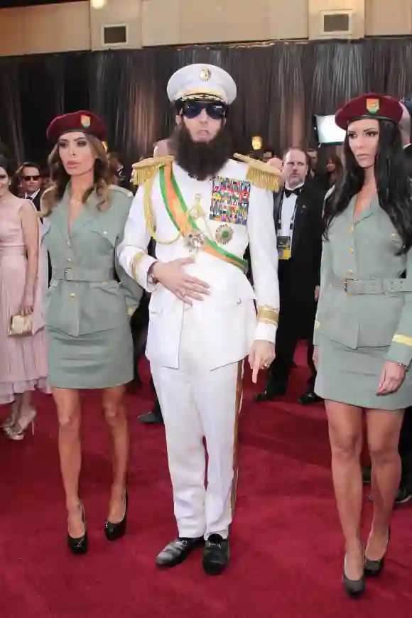 Sacha Baron Cohen as "Aladeen" at the Oscars