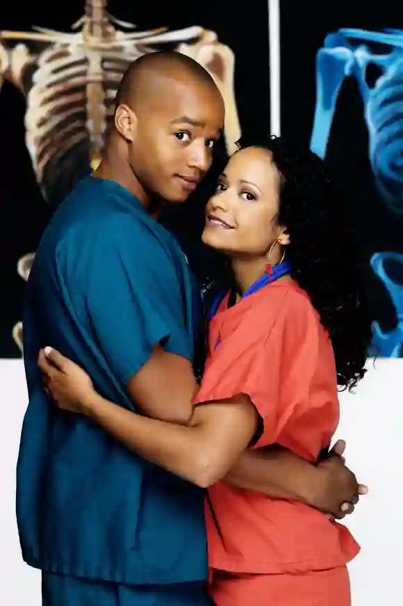 Donald Faison and Judy Reyes in 'Scrubs'.