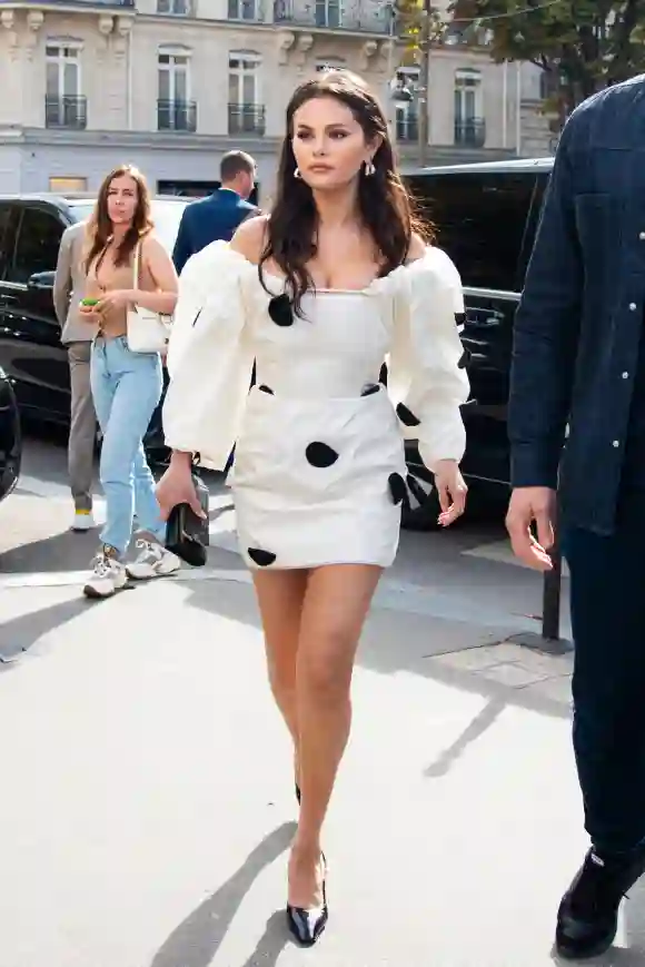 Selena Gomez in a mini dress