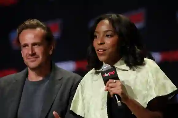 Jason Segel and Jessica Williams