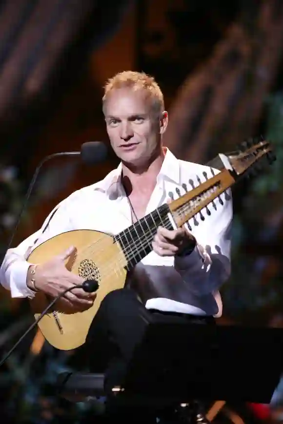 Sting on stage at the Classical Brit Awards