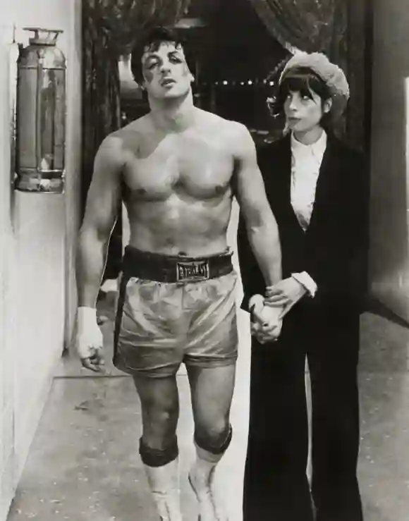 Sylvester Stallone and Talia Shire in 'Rocky'