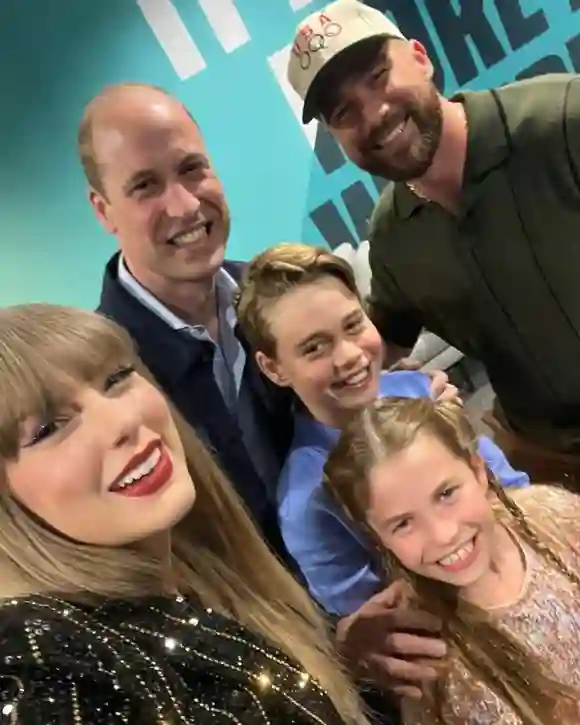 Taylor Swift, Prince William, Princess Charlotte, Prince George and Travis Kelce