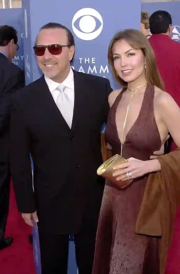 Thalía y Tommy Mottola en los 43° Premios Grammy