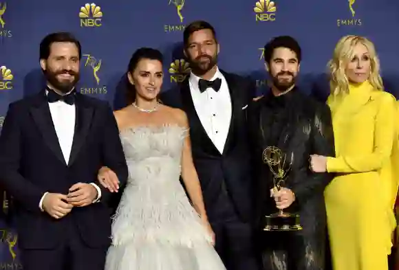 Winners of the award for Outstanding Limited Series award for The Assassination of Gianni Versace: American Crime Story during the 70th annual Primetime Emmy Awards in downtown Los Angeles on September 17, 2018.