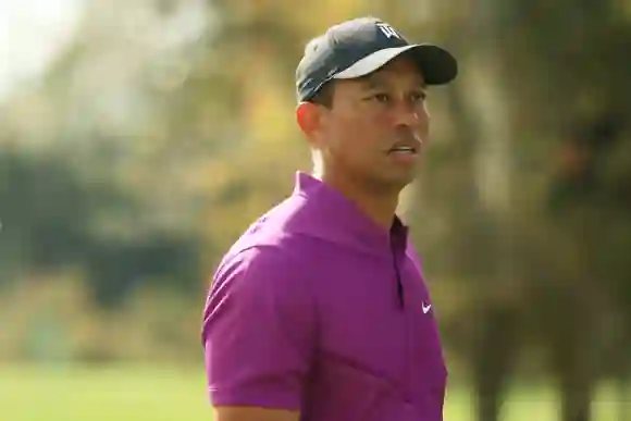 Tiger Woods sur le parcours de golf d'Orlando en décembre 2020