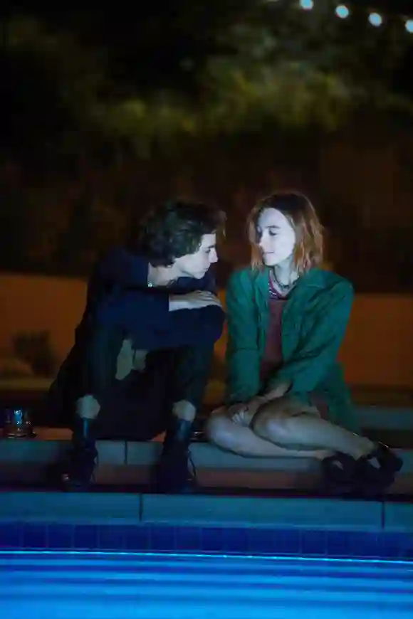 Timothée Chalamet et Saoirse Ronan dans une scène du film "Lady Bird".