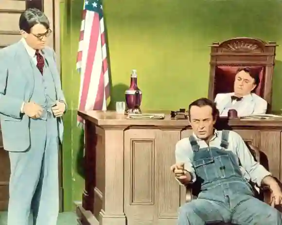 Gregory Peck, James Anderson and Paul Fix in 'To Kill a Mockingbird'