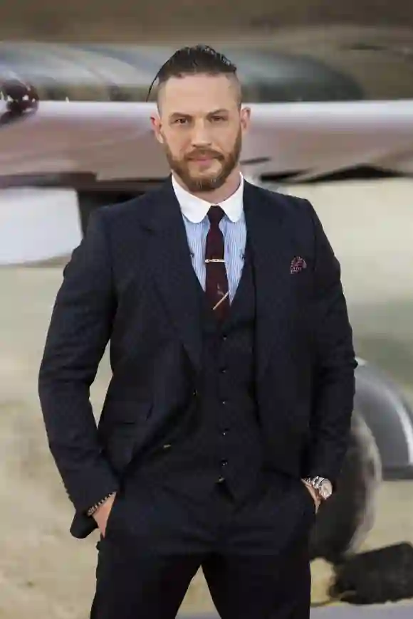 Tom Hardy at the premiere of his film "Dunkirk" in London