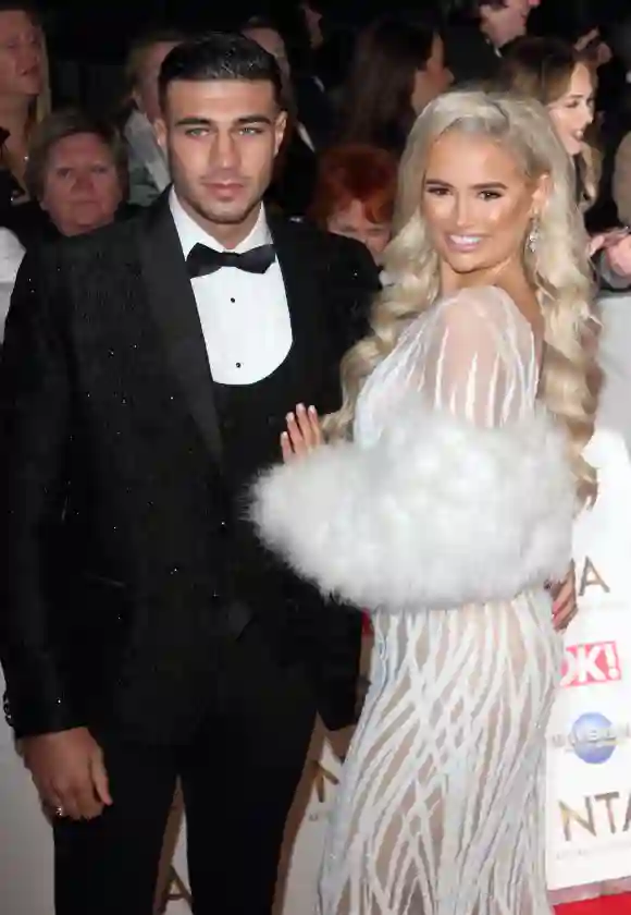 Tommy Fury and Molly-Mae Hague attend the National Television Awards 2020 in London.