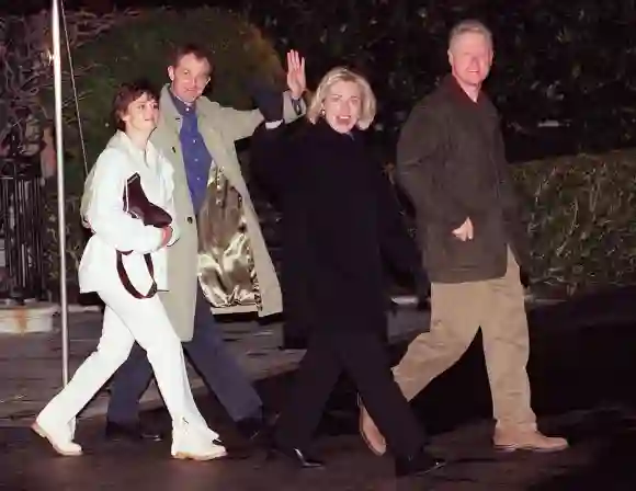 Cherie Blair, Tony Blair, Hillary Clinton and Bill Clinton.