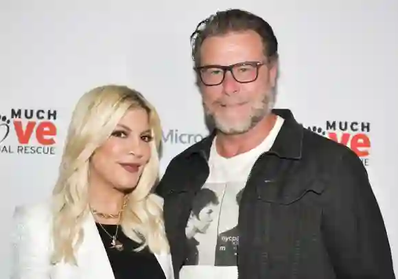 Tori Spelling and Dean McDermott attend the Much Love Animal Rescue 3rd Annual Spoken Woof Benefit, October 17, 2019.