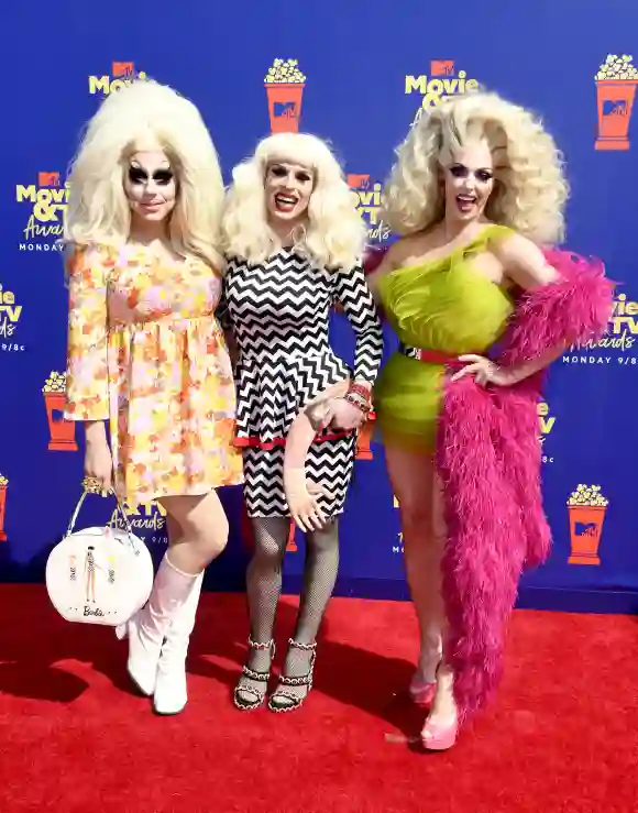 Trixie Mattel, Katya Zamolodchikova, and Alyssa Edwards at the 2019 MTV Movie & TV Awards