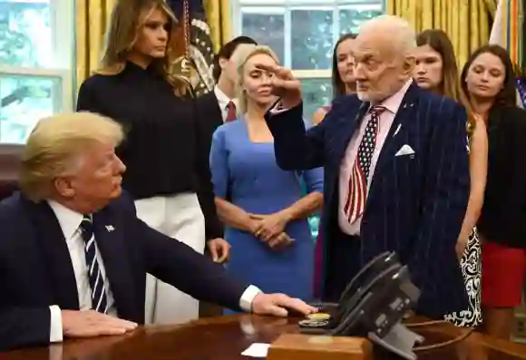 Donald Trump and Buzz Aldrin