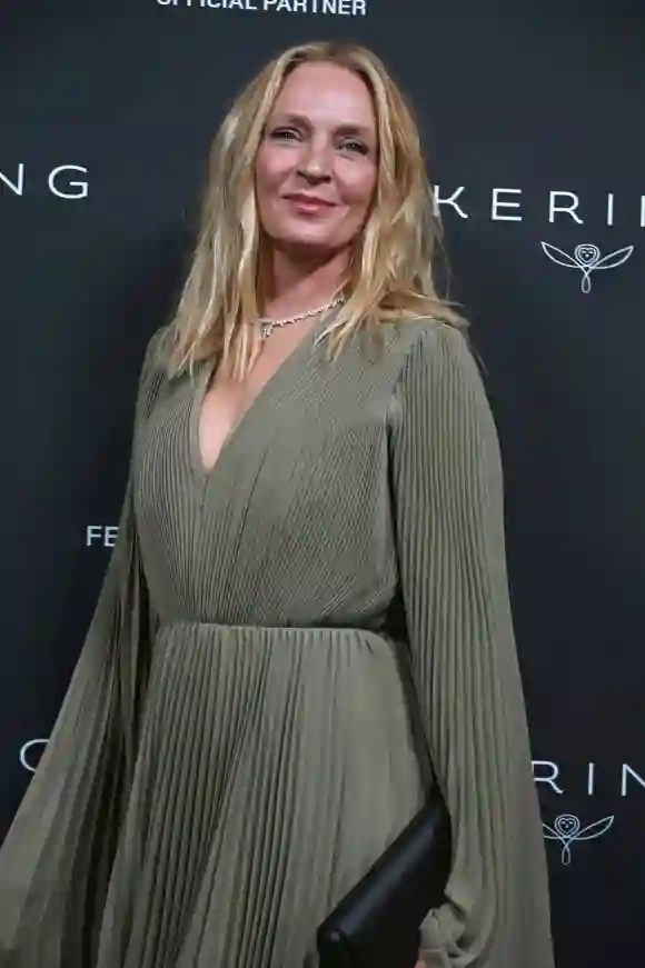 Uma Thurman Uma Thurman (in Balenciaga) Photocall of the Kering Women in Motion Award evening, Place de la Castre, colli