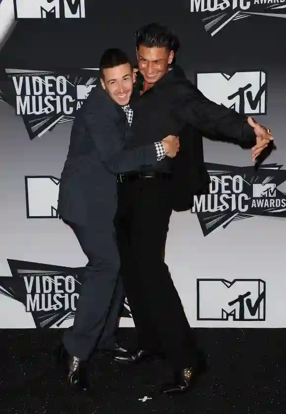 Vinny Guadagnino and Paul 'Pauly D' DelVecchio at the 2011 MTV Video Music Awards on August 28, 2011, in Los Angeles, California.