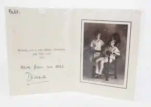 Christmas card from Lady Diana 1992