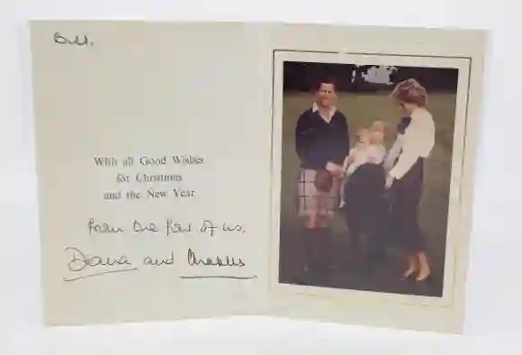 Christmas card from King Charles and Lady Diana