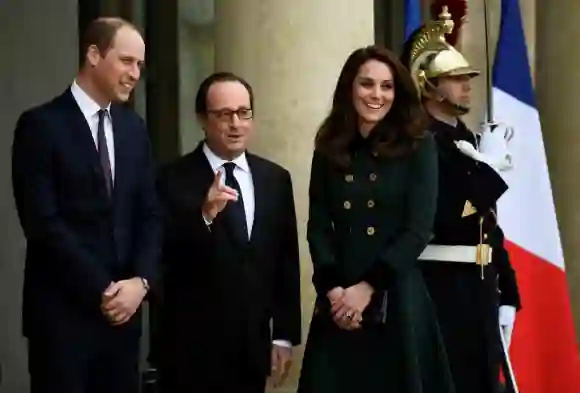 Princess Kate and Prince William with French President Francois Hollande