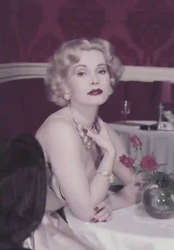 Hungarian-American actress Zsa Zsa Gabor, circa 1952.