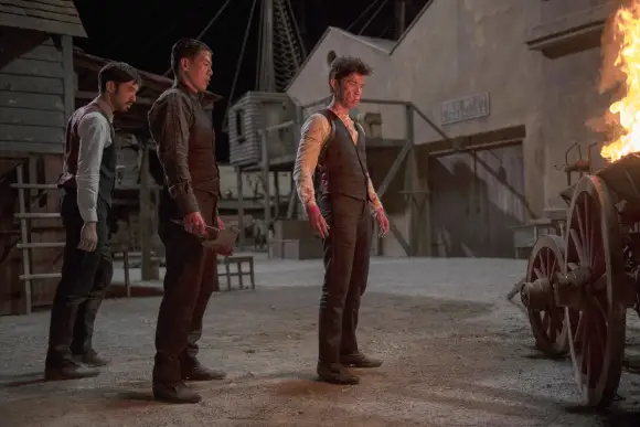 WARRIOR, from left: Andrew Koji, Rich Tingle, Jason Tobin, There s No China in the Bible , (Season 1, ep. 102, aired Apr