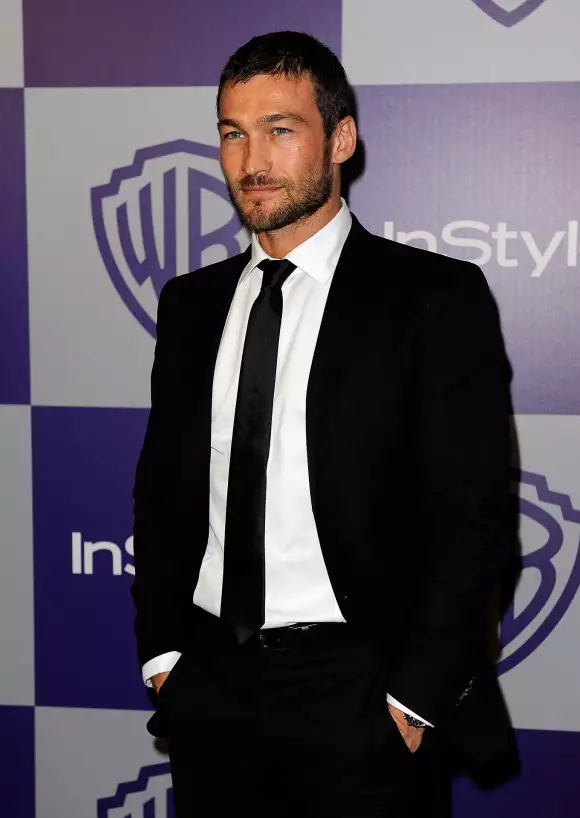 Andy Whitfield at a Golden Globes after party