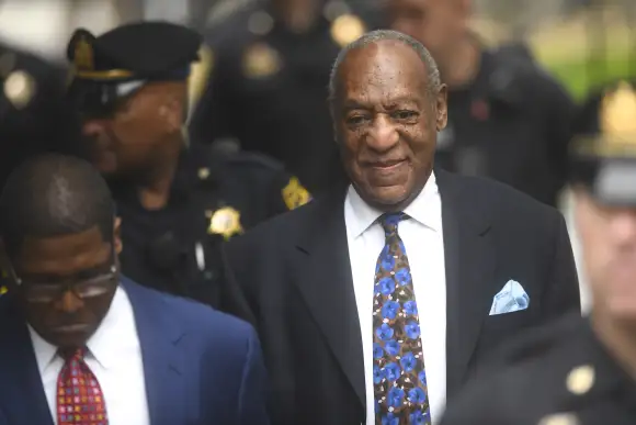 Bill Cosby arrives at the Montgomery County Courthouse on the first day of sentencing in his sexual assault trial.