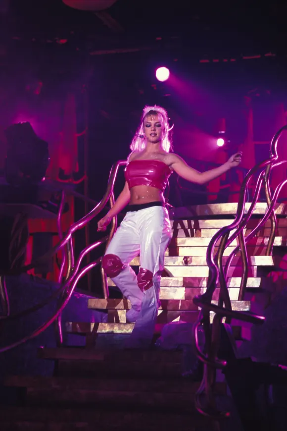 Pop Singer Britney Spears performs live at Pompano Beach Amphitheater June 28, 1999