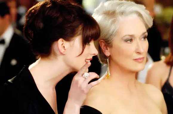Anne Hathaway and Meryl Streep in "The Devil Wears Prada"