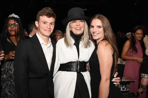 Diane Keaton with her kids