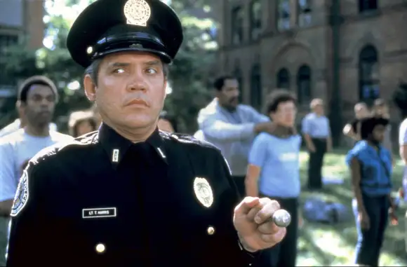 G. W. Bailey as "Thaddeus Harris" in "Police Academy" (1984)