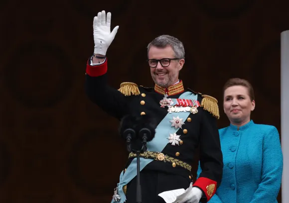 King Frederik of Denmark delivers his first speech as regent