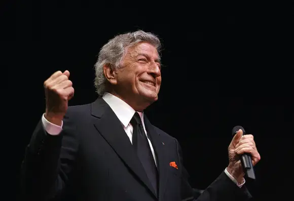 Tony Bennett performs at the Royal Alert Hall in London.