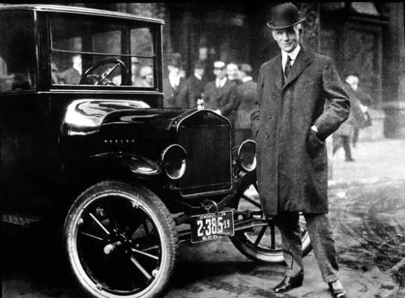Henry Ford With His Model T