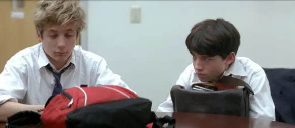 Jeremy Allen White & Ezra Miller Characters: Dave, Robert Film: Afterschool (2008) Director: Antonio Campos 18 May 2008