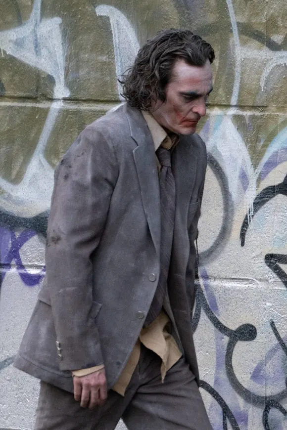 Joaquin Phoenix en el rodaje de JOKER: FOLIE A DEUX en Nueva York, Nueva York, 4 de abril de 2023. Foto de: