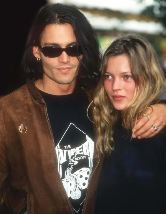 Johnny Depp and Kate Moss earlier