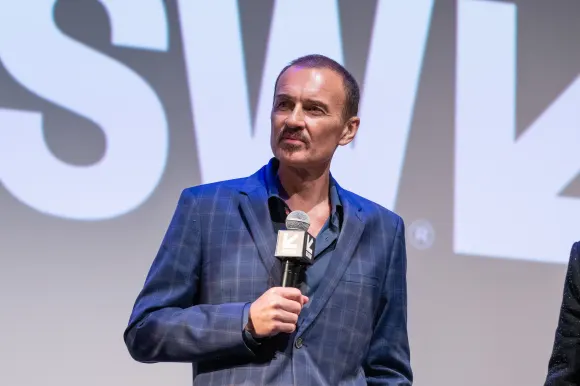 Julian McMahon in March 2025. He died in July.