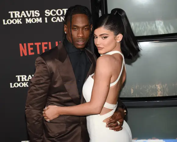 Travis Scott and Kylie Jenner attends the Premiere Of Netflix s Travis Scott: Look Mom I Can Fly in Santa Monica