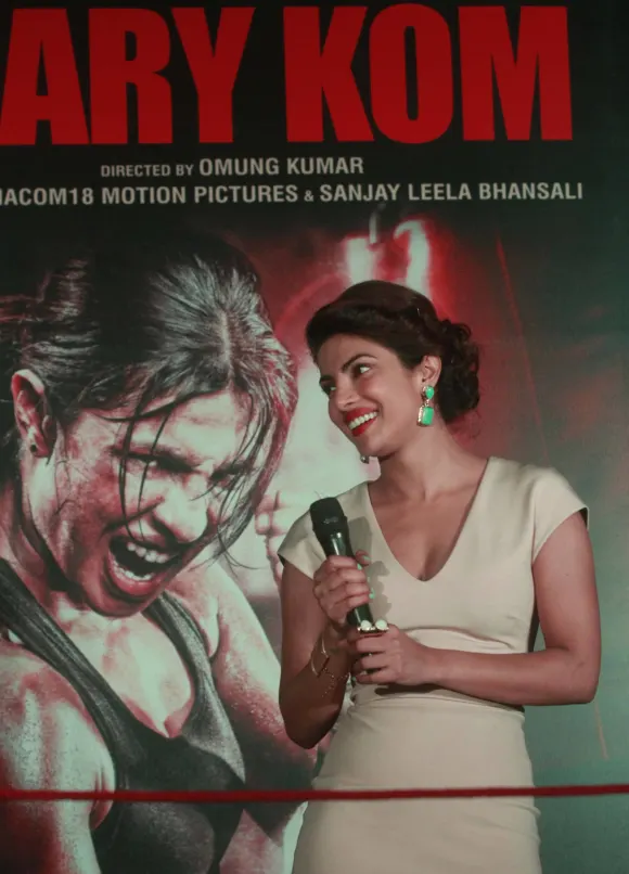 NEW DELHI INDIA SEPTEMBER 2 Bollywood actor Priyanka Chopra during promotion of her upcoming mov