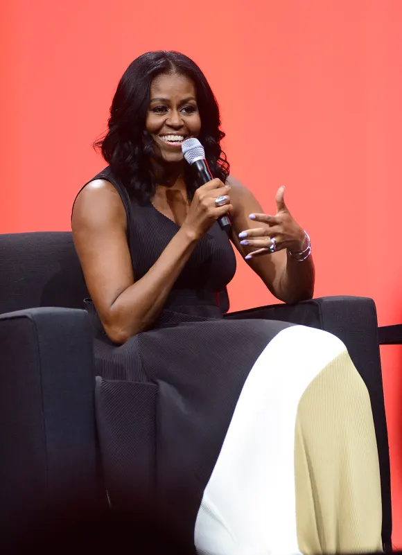 Former United States first lady Michelle Obama speaks during the AIA Conference on Architecture 2017