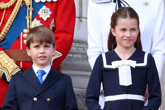 prince louis princess charlotte trooping the color