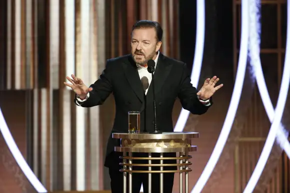 Ricky Gervais à la 77ème édition des Golden Globe Awards 2020