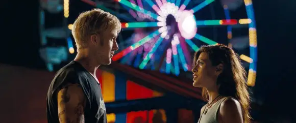 THE PLACE BEYOND THE PINES, from left: Ryan Gosling, Eva Mendes, 2012. ph: Atsushi Nishijima/ Focus Features/Courtesy Ev
