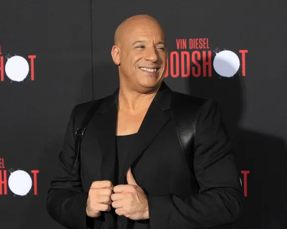 Vin Diesel at the "Bloodshot" premiere